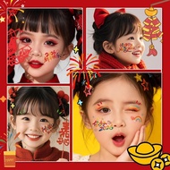 New Year Cute Cartoon Face Stickers - Waterproof Temporary Makeup Disposable Tools Makeup V0o5