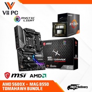 MSI MAG B550 TOMAHAWK Motherboard and AMD Ryzen 5600x Processor Bundle