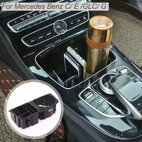 Car Plastic Central Console Storage Box Cup Holder For Mercedes Benz C E GLC G Class W205 X253 W213 