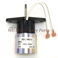 0306-5358 0306-5465 New 12V Solenoid Valve for Cummins X3.3 Engine C33D5 C38D5 C30D6 C35D6 & Onan