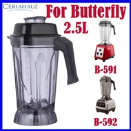 Jug 2.5L Gantian Pengisar Komersial untuk BUTTERFLY B-591 B-592 B-96 B-597 Jug Replacement Heavy Dut