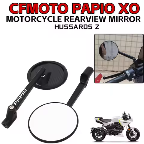 For CFMOTO PAPIO XO SS 125 XO-1Motorcycle Rearview Handlebar Rearview Mirror Retro Round Side Mirror