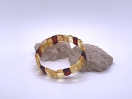 天然琥珀蜜蠟多寶手排 Natural Honey Amber Multi-Gem #KM1