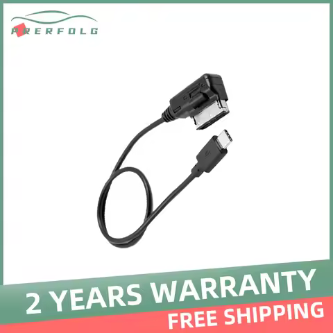 For Audi A4 A5 A6 Q5 Q7 Golf MK7 GTI AMI MMI VW Skoda MDI Media-in Type-C TypeC Cable AUX Audio+char