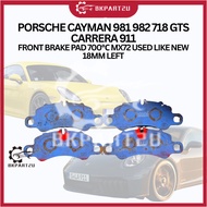 PORSCHE CAYMAN 981 982 718 GTS CARRERA 911 FRONT BRAKE PAD 700℃ MX72 USED LIKE NEW 18MM LEFT