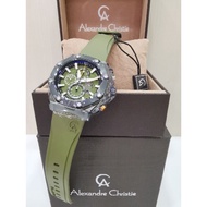 Alexandre Christie Men Chronograph FKM Rubber Strap Watch 9601MCRIPGN