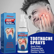 Fast Selling Toothache Spray Instant Teeth Pain Treatment Liquid Relief Denture Pain Canker Sores Tooth Oral Problem Improve Repair Gums Teeth Oral Cleaning Care Spray (20ml)