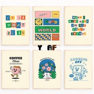 Trendy 70's Retro Wall Art Prints Canvas Poster Retro Quote Positive Affirmation Wall Art Decor Home