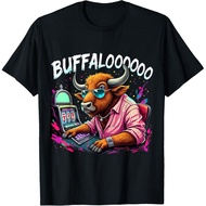 Buffalo Slot Machine Funny Casino Art Casino Lovers Costume T-Shirt