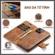 Leather Case / Case / Case with Card Wallet for iPhone - Detachable 2-in-1 Design, Strong Magnetic S