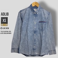 KEMEJA ADLIB MEN'S PLAIN JEANS SHIRT SIZE XS
