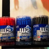 Gsoft w2 ball pen 0.7mm 50pcs(can mix colour)