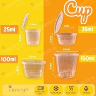 Thinwall Cup 25Ml 35Ml 100Ml 150Ml Pack Plastik Bulat Cup Puding