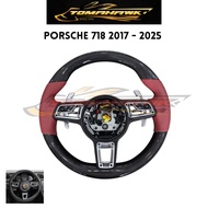 PORSCHE 718 2017 - 2025 CARBON FIBER STEERING WHEEL PORSCHE CARBON FIBER STEERING 718 STEERING