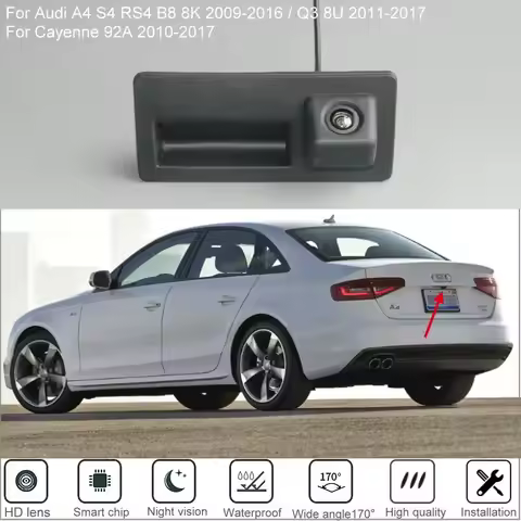 Car Trunk Handle Rear Camera For Audi A4 / S4 / RS4 B8 8K 2009-2016 / Q3 8U 2011-2017/ For Cayenne 9
