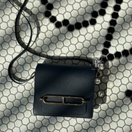 全新全配有購證🙌🏻 Hermès 愛馬仕 Mini Roulis 午夜藍金釦