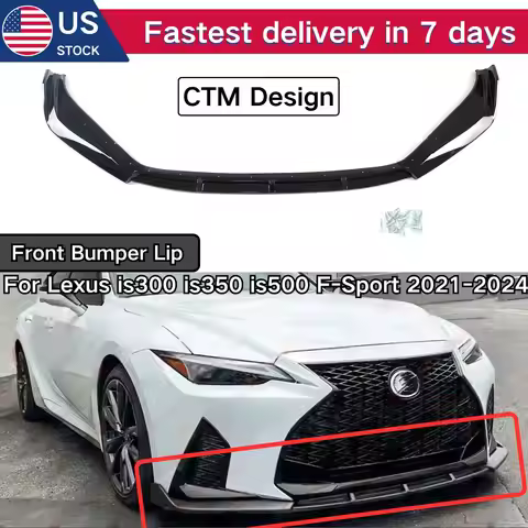 3PCS Front Bumper Lip For Lexus Is300 Is350 Is500 F-Sport 2021-2024 Spoiler Splitter Car Accessories