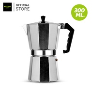 หม้อต้มกาแฟอลูมิเนียม Moka Pot  กาต้มกาแฟสด แบบพกพา หม้อต้มกาแฟแรงดัน ขนาด 6 ถ้วย 300 มล. MOKA POT 6  cup