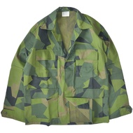 เสื้อผ้าฝึกซ้อมแบบทหาร DCU ลายพราง 4 กระเป๋า ผ้าลายทาง 2 ชั้น ทรงเข้ารูป แขนยาว คอโปโล ผ้าฝ้ายผสม ฤด