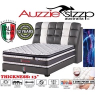 *2019 New Arrival* Aussie Sleep Italia Sunno Valentine 5 Zone Pocketed Spring + Pillow Top 13 Inch M