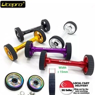 Litepro Extender Thick Easy Wheel Ezywheel Widen Wheel Rod Compatibl for Trifold Brompton 3sixty Pikes Wheels Telescopic