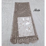 ✅ Kain Tile Mutiara. Kain Brokat Tulle Motif Zuhair Mutiara. Bahan Lace Brokat Brukat Kebaya Meteran