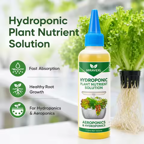 MIRAVEXL All-Purpose Hydroponic Nutrients | 115ml Slow Release Liquid Plant Food for Lush Indoor Gar