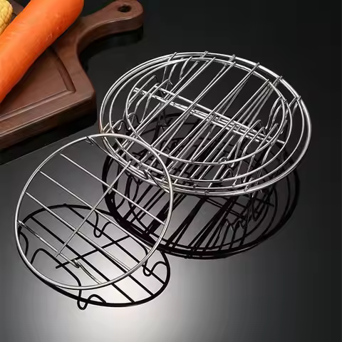 Stainless Steel Air Fryer Accessories Portable Meat BBQ Grill Rack ForCosori/Philips/Ninja Air Fryer