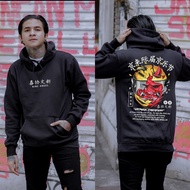 Sweater Hoodie Pria Oni Mask Cyberpunk Terbaru