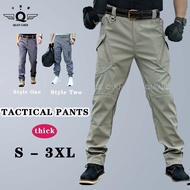 Stretchable Tactical Pants Men's Waterproof Camouflage Slim thick Outdoor Multi Pocket Cargo Pants