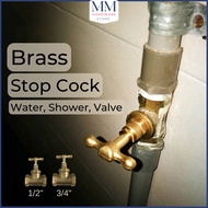 Brass Stop Cock Stopcock Water Shower Valve Tembaga