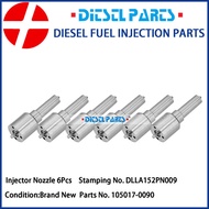 6pcs Diesel Injector Nozzle 105017-0090 DLLA152PN009 9432610175 for Komatsu 4D95L 6D95L 6207-11-3100