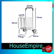 Troli Beli Belah Lipat Two Wheel Foldable Folding Aluminium Shopping Supermarket Trolley Supply Angk