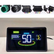 RT2 H6C Electric Colorful LCD Bicycle Speedometer Display Meter 24V-60V Connection Plug Ebike intell