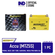 Aki-Accu-Acu Kering-Gel Merk Motobatt 4.2ah-4.2 Ah MTZ5S Beat Lama-Sporty-Street-FI/Karsima/Revo/Scoopy/Supra X 125/Vario 110/Shogun 125/Vixion New