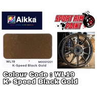 SPRAY TIN AEROSOL AIKKA WL19 K - SPEED BLACK GOLD * 2K SPORT RIM PAINT