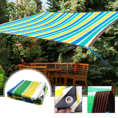 Sun Shade Sails Canopy Outdoor Sunshade Breathable Sun Awning Rectangle Shade Canopy Sunshine net Fo