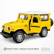 Diecast Alloy Car Model FJ40 HardTop Yellow 1:36 - Off-Road Car - Miniature