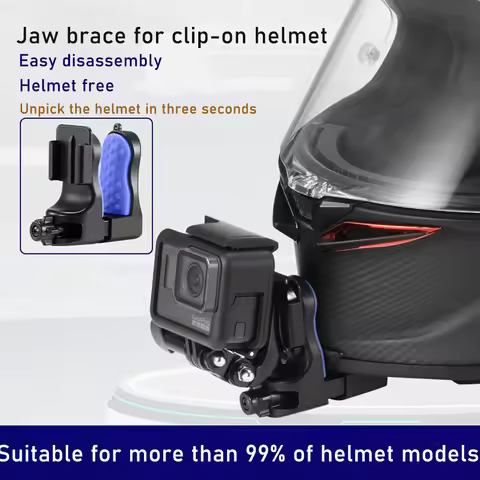 Clip-on three-second detachable motorcycle helmet chin phone stand gopro insta360 Action camera ridi