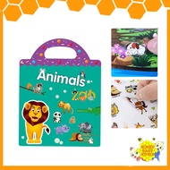 Children Creative Reusable Sticker Book Kids Training Puzzle Sticker Book Improve Baby Color Recognition Sticker Book