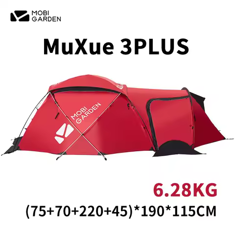 MOBI GARDEN Snow Peak Camping Tent 230T Polyester With Front Hall Outdoor 2-3 Person DAC Hiking Wint
