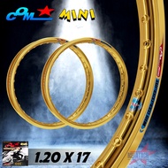 ล้อ COM MINI 1.20 X 17 ขอบเรียบ จำนวน 2 วง วงล้อ คอม ล้อ เวฟ ขนาด 1.20 ขอบ 17 ของแท้ การันตีของแท้ 1