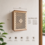30x22x10 cm 4mm Plywood Electric Meter Cover – Minimalist Wooden Wall Token Box