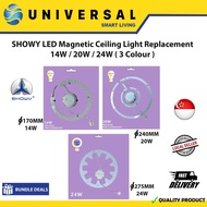 [SG SHOP SELLER] SHOWY LED Magnetic Ceiling Light Replacement 14W / 20W / 24W In 3 Colours