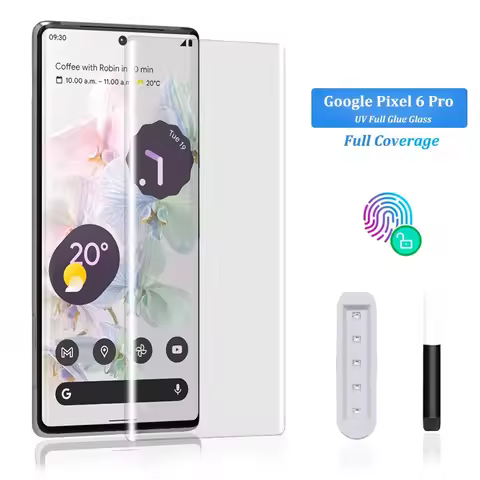 3D Curved High Quality Full Glue UV Tempered Glass For Google Pixel 6 Pro Screen Protector For Googl