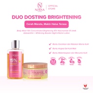 Noera Body Wash + HB Dosting | Whitening Booster Night Vitamin Lotion | Body Wash 15% Concentrated B