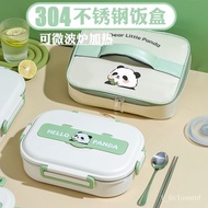 Selling🔥304Insulated Lunch Box for Office Workers Student Canteen Canteen Meal Box Microwave Oven Heating Compartment Be