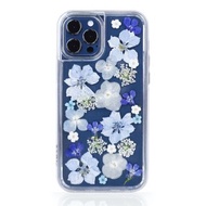 霧藍悠悠 iphone 12 pro max mini SE 永生花手機殼 客製姓名