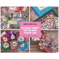 Sejadah Turkey Good Quality Cotton With Travel Bag HARGA BORONG
