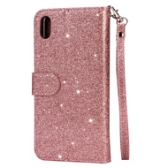 Fashion Glitter Leather Wallet Card Slots Flip Case Cover For Xiaomi Redmi Note 10 9 8 7 9C 9A 9 8 8A 7 7A Xiaomi Mi 9 9T A3Lite